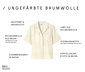 NAH/STUDIO Seersucker-Bluse | ungefärbte Baumwolle, Undyed
