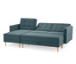 Federkern-Eckschlafsofa »Just Relax« mit Stauraumbank, blau-grau