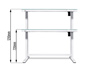 MEDION® höhenverstellbarer Schreibtisch, weiß, 120 x 60 cm