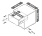 Regalmodul »Flemming«, ca. 37,5 x 37,5 cm, mit 2 Schubladen, Eichendekor