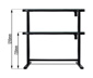 MEDION® höhenverstellbarer Schreibtisch, schwarz, 120 x 60 cm