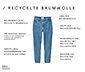 NAH/STUDIO Mom-Jeans | recycelte Baumwolle, Mid Blue
