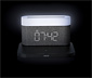 N8WERK Nachttischlampen-Wecker mit Wireless Charger, schwarz