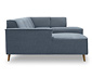 Sofa »Jules« in U-Form, links, blau