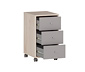 Rollcontainer »Serie 400«, platingrau und Sandeichen-Dekor