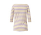 Shirt mit 3/4-Arm, beige-fliederfarben gestreift