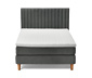 Boxspringbett, ca. 140 x 200 cm, anthrazit