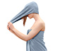 Turban-Handtuch, hellblau