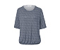 Bedrucktes Blusenshirt, blau