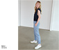 NAH/STUDIO Geripptes Shirt | Baumwoll-Hanf-Mix