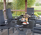 deVries Dining-Set, steingrau-rope