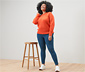 Strickpullover, orange