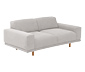 Sofa, 2-Sitzer »Penelope«, silberfarben
