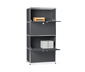 Highboard Metall »CN3« mit 4 Klappenfächern, grau