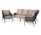 Loungeecke mit Polyrattangeflecht