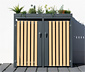 Mülltonnenbox mit Blumenkasten, anthrazit