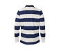 Langarm-Poloshirt, blau-weiß