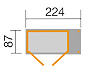 WEKA Garten- und Terassenschrank mit Anbaudach »351 Gr.B«, 14 mm