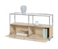 Sideboard Metall »CN3« mit 2 Klappen und Glasböden, beige