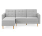 Federkern-Eckschlafsofa »Just Relax« mit Stauraumbank, hellgrau