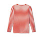Langarmshirt mit Knotendetail, orange-weiß gestreift
