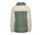 Steppjacke mit Teddy-Akzenten, salbeigrün und weiß