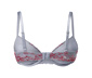 Push-up-BH mit Spitze, grau
