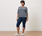 Bengalin-Hose in 3/4-Länge, navy