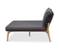 Daybed mit Kopfteil mit Textilgeflecht