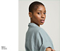 NAH/STUDIO Seersucker-Bluse | Baumwolle, Stormy Grey