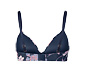 Softschalen-BH, blau mit Blumen