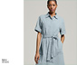 NAH/STUDIO Seersucker-Kleid | Baumwolle, Stormy Grey
