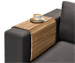 Teak-Sofatablett mit flexiblen Lamellen