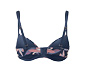 Push-up-BH, blau mit Blumen