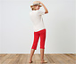 3/4-Stretchhose, rot
