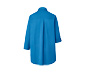 Piqué-Jerseybluse, azurblau