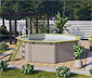 Karibu Gartenpool-Set »Modell 1«, wassergrau, ca. 400 x 400 cm