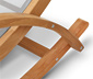 Teak-Schaukelliege mit Textilen
