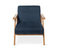 Sessel mit Armlehnen, blau