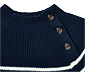 Gestreiftes Strickkleid mit Knopfdetail