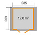Weka Gerätehaus mit Fenster, 21 mm (224 A Gr. 2), naturfarben