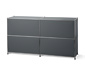 Sideboard Metall »CN3« mit versetzbaren Klappenfächern, grau