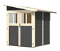 Karibu Anlehn-Gerätehaus, 19 mm (Wandala 2), grau