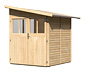 Karibu Anlehn-Gerätehaus, 19 mm (Wandala 2), natur