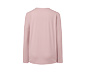 Langarmshirt mit Satindetail am Ausschnitt, roséfarben