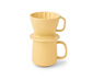 Kaffeebecher mit Filter, gelb