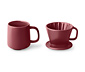 Kaffeebecher mit Filter, berry