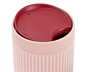 Porzellanbecher mit Deckel, rosa