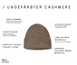 NAH/STUDIO Cashmere-Mütze | ungefärbtes Ziegenhaar, Undyed Brown