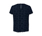 Blusenshirt mit Lochstickerei, dunkelblau